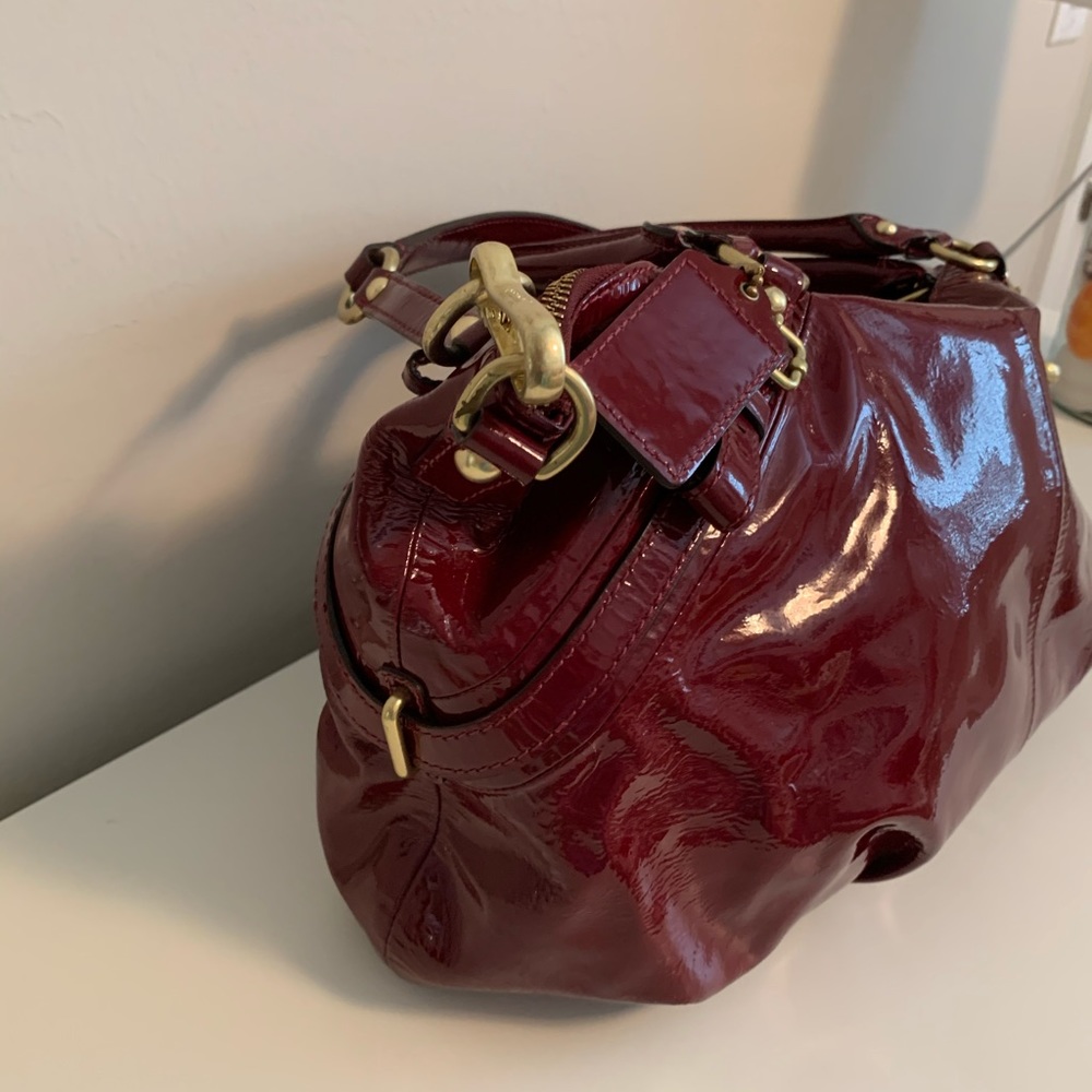 Coach Sophia Patent Leather Large Satchel "Oprah" - Picture 4 of 8
